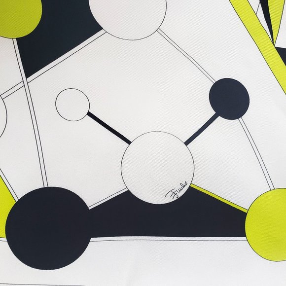 EMILIO PUCCI Womens SCARF PRINT CHIFFON SILK SIGNATURE LOGO SQUARE SCARF WRAP - Picture 4 of 9